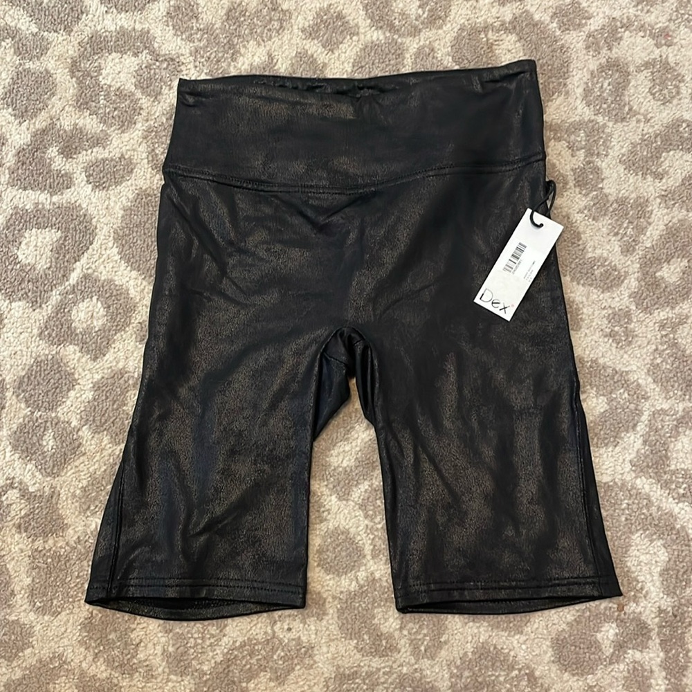 Dex Faux Leather Bike Shorts M